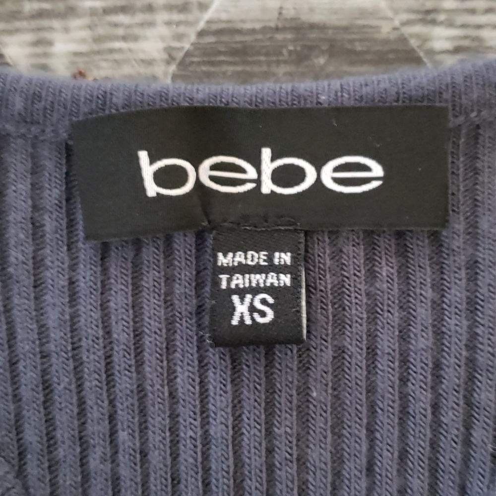 BeBe Ribbed Racerback ribbed Tank XS - Picture 3 of 10